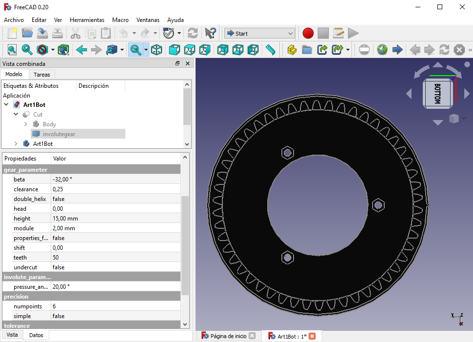 FreeCAD Gear Parameters